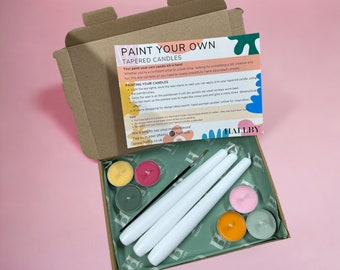 Paint your own candle kit, Make your own candles kit, DIY candles, Decorate your own candle, Candle painting box