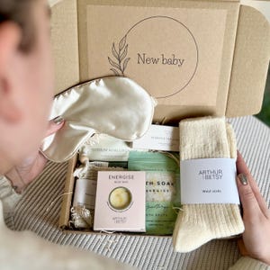 Pacote de cuidados para novas mamães, presente para novas mamães, presente de maternidade, presente de chá de bebê, presente para futuras mamães, presente para novas mamães, cesta para novas mamães, caixa para mamães