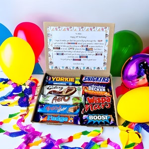 18th 21st 30th 40th 50th 60th 70th 80th Birthday chocolate box, Milestone birthday gift, Chocolate poem gift image 2