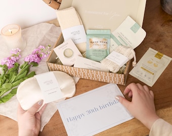 30th Birthday Gift, pamper hamper, bday gifts, friend, bestie, spa day