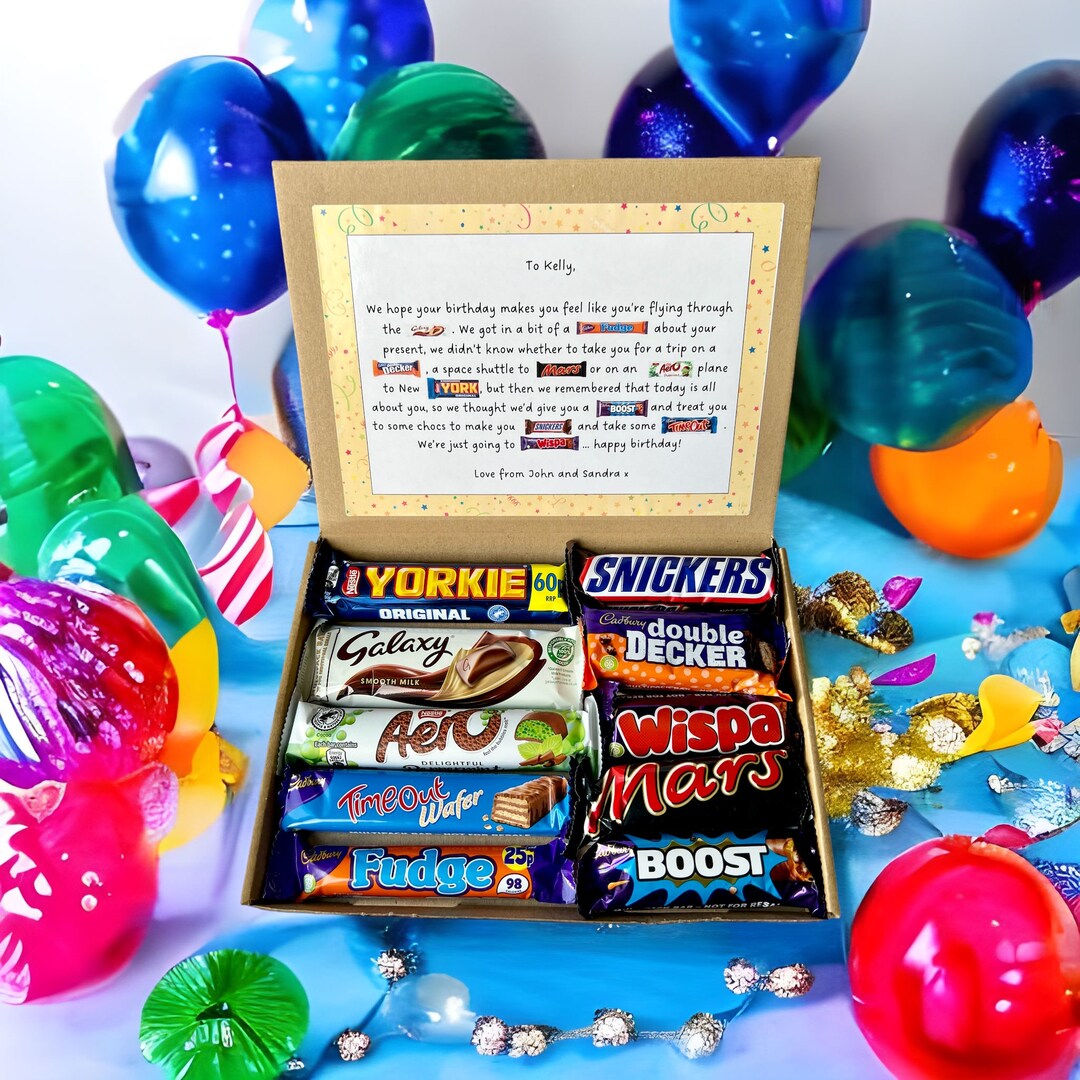 Birthday Novelty Chocolate Box, Birthday Chocolate Poem, Birthday Gift