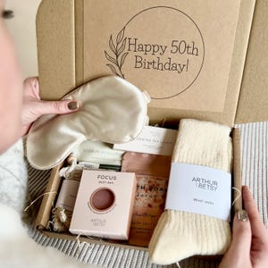50th Birthday Pamper Box For Her, 50th Birthday Gifts, 50th Ladies Gifts, Fiftieth 50th Birthday Gift For Women 50th Pamper Hamper For Women
