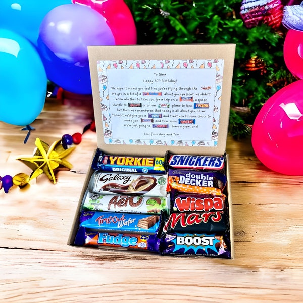 Personalised 18th Birthday gift, 18th gift for Her, 18th Birthday chocolate box, Milestone 18th birthday gift, Chocolate poem gift