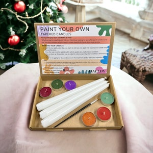Candle making kit, Adult craft kits uk, DIY candle, Candle painting Winter