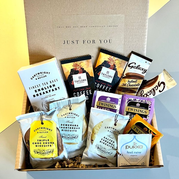 Tea, Coffee, Hug in a box, Letterbox gift, Afternoon tea, Food Hamper gift, Pick me up, Gift for friend, Thinking of you, Thank you gift