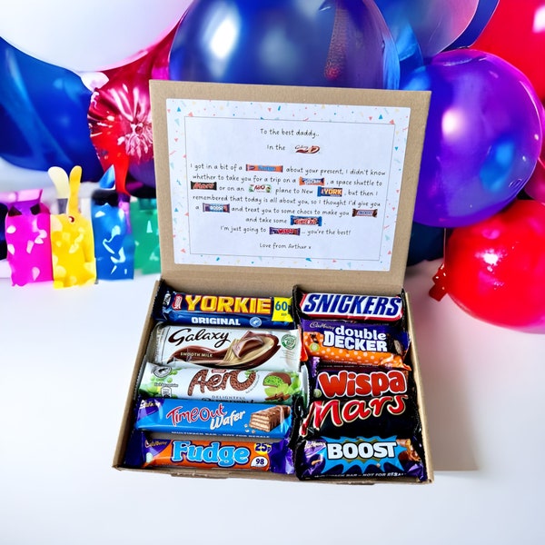 Personalised Birthday Chocolate box, Chocolate message, Birthday Gift For Her, Birthday Gift For Him, Birthday Gifts, Birthday Box, Novelty