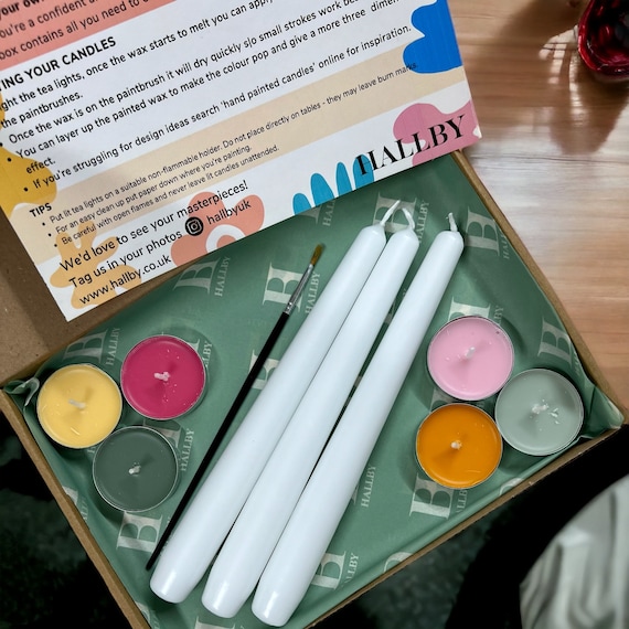 Kit per la creazione di candele, kit artigianali per adulti uk, candela fai- da-te, pittura a candela -  Italia