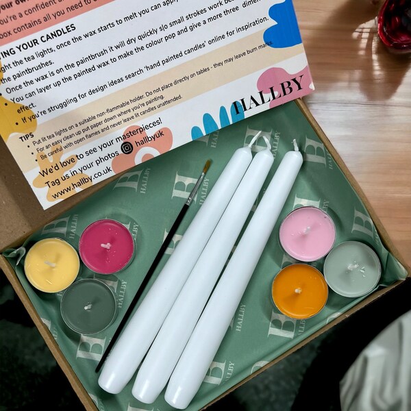 Candle making kit, Adult craft kits uk, DIY candle, Candle painting