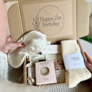 Regalos para el 21 cumpleaños Caja de mimos para ella Regalos de 21 cumpleaños para mujeres, Caja de regalo de 21 cumpleaños personalizada Cesta de mimos para el 21 cumpleaños