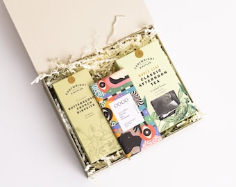 Posh tea and biscuits, food hamper, tea lover, afternoon tea hamper, Christmas hamper, Christmas gift, Grandparents gift, Thank you hamper