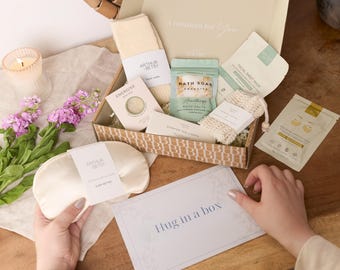 Cosy hug in a box - Pamper box gifts for her, at home spa day, long distance, thinking of you
