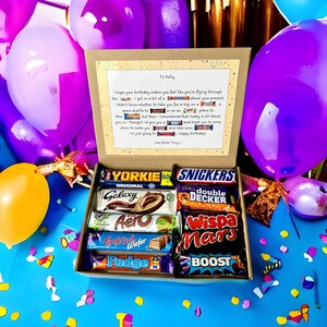 Happy Birthday chocolate poem gift box Personalised image 2
