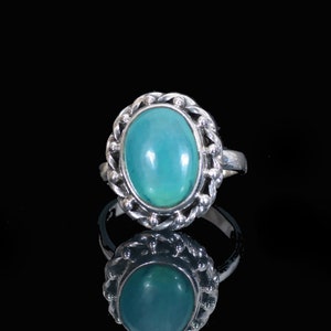 Turquoise ring, 92.5% Sterling Silver Ring, Handmade Jewelry, Boho Style Silver Ring, Graduation Gifts