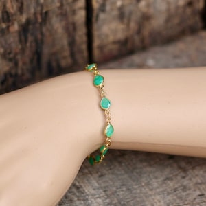Smaragd Armband Grüner Stein 925 Sterling Silber Armband, Smaragd Schmuck, Mai Birthstone Kristallarmband, Geschenk für sie
