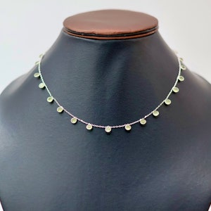 Collar de peridoto encanto estrella 925 plata de ley collar minimalista cadena delicada, collar de cristal de piedra de nacimiento de agosto, regalo para ella