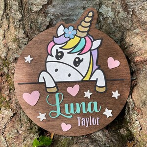 Custom First and Middle Name Unicorn Sign
