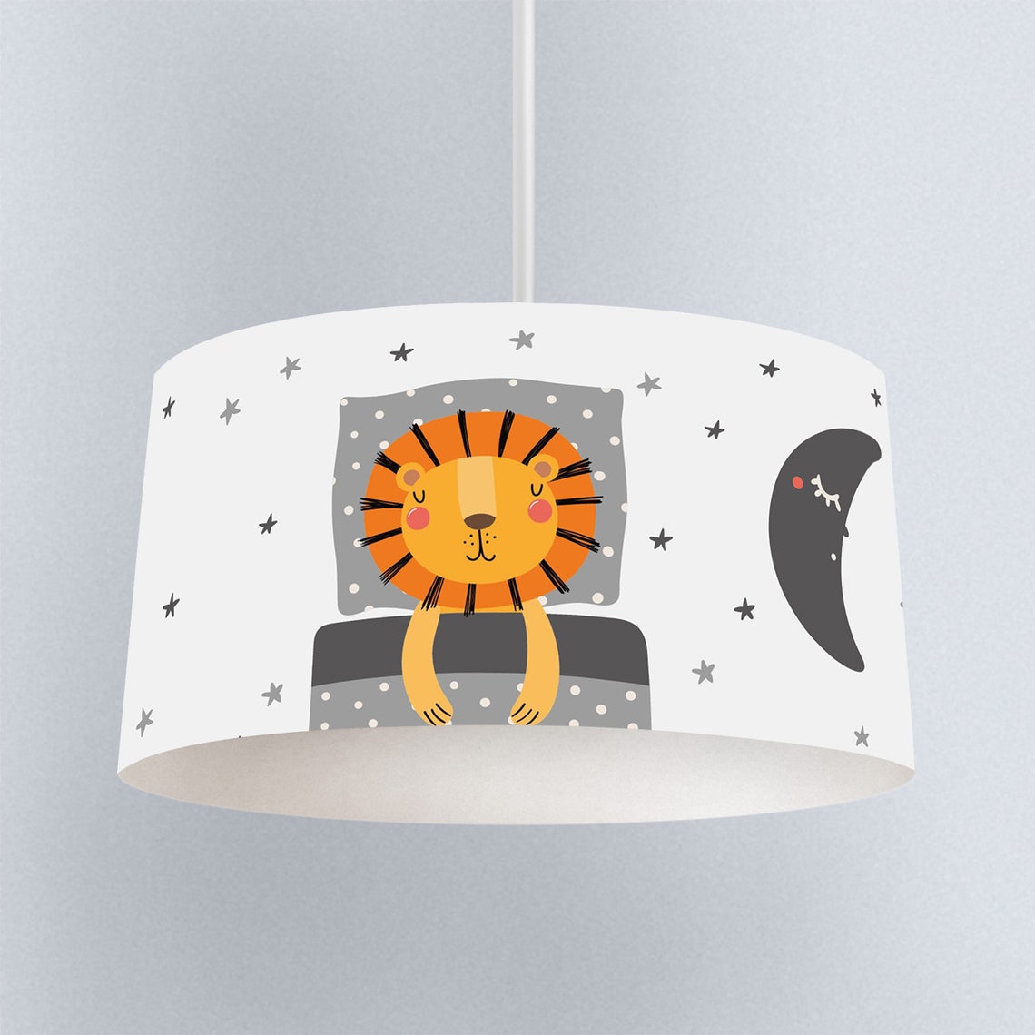 Personalized Nursery Safari Pendant Light Lion Fixture Etsy