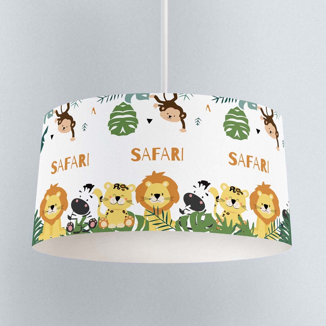 Personalized Nursery Safari Pendant Light Lion Fixture Etsy