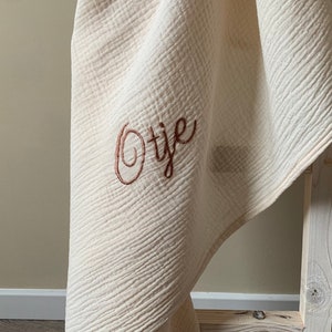 Super swaddle XXL, ¡paño hidrofílico grande con el nombre del bebé! regalo único