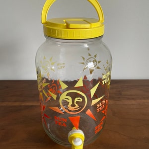Vintage Lipton Sun Tea 1 Gallon Glass Beverage Jar Container