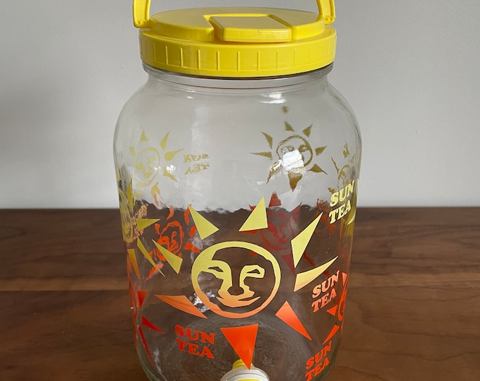 Vintage Lipton Sun Tea 1 Gallon Glass Beverage Jar Container Etsy