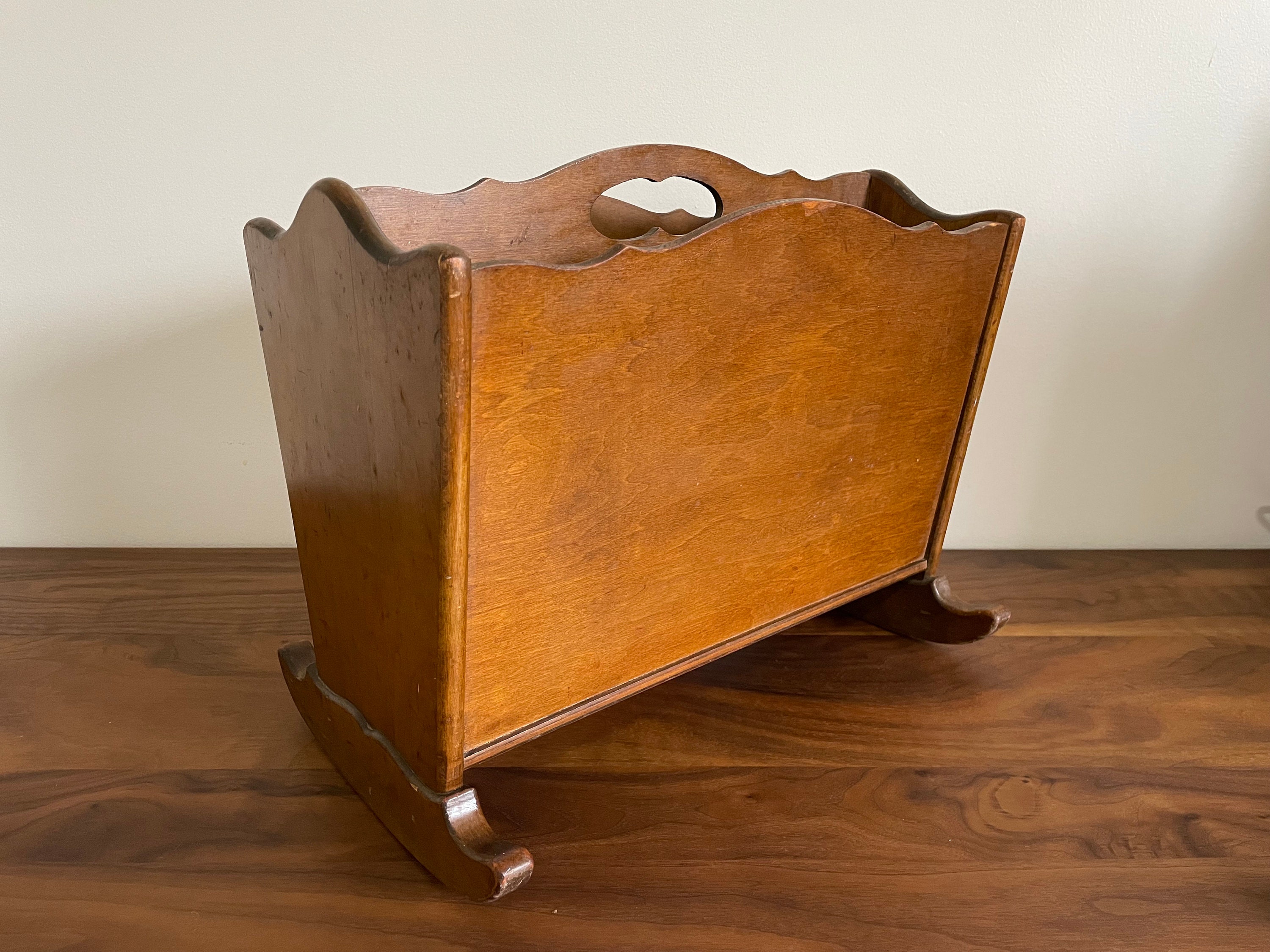 Vintage Wooden Rocking Magazine Rack - Etsy