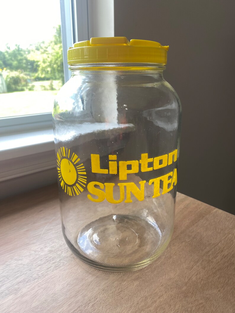Vintage Lipton Sun Tea 1 Gallon Glass Beverage Jar Container Etsy