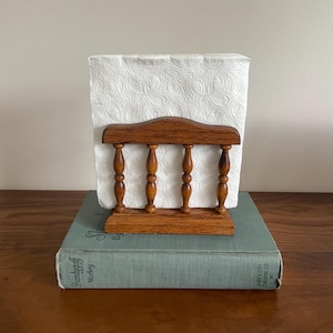 Vintage Wooden Spool Napkin Holder