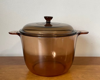 Corning Ware Visions Amber 3.5L Stock/Soup Pot With Lid