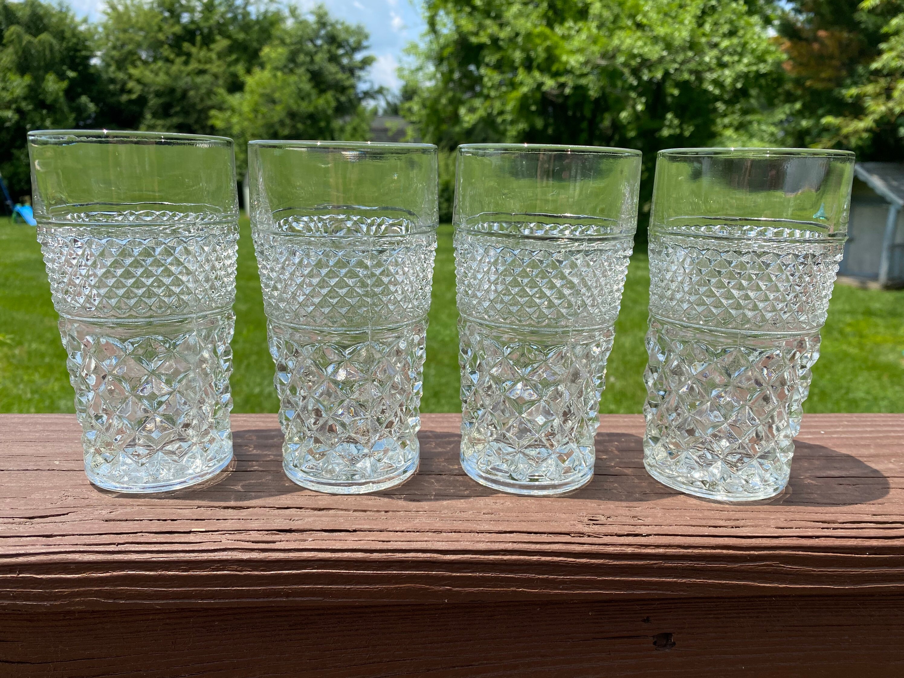 Set of 4, 8 or 12 Vintage Anchor Hocking Wexford Drinking Glasses Etsy