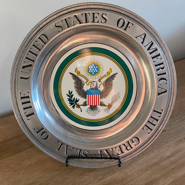 Usa Great Seal Plate Etsy