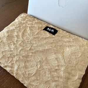Goldene Laptoptasche im Vintage-Stil, 13 Zoll, 14 Zoll, 15 Zoll Laptophülle, %100 handgefertigte weiche Laptophülle