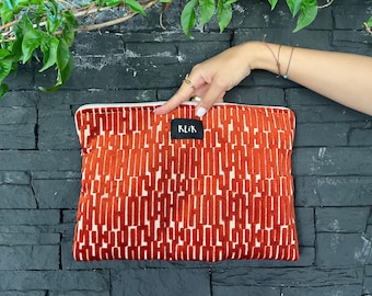 Padded orange velvet laptop case, 13 inch, 14 inch, 15 inch laptop sleeve, %100 handmade, protective laptop cover