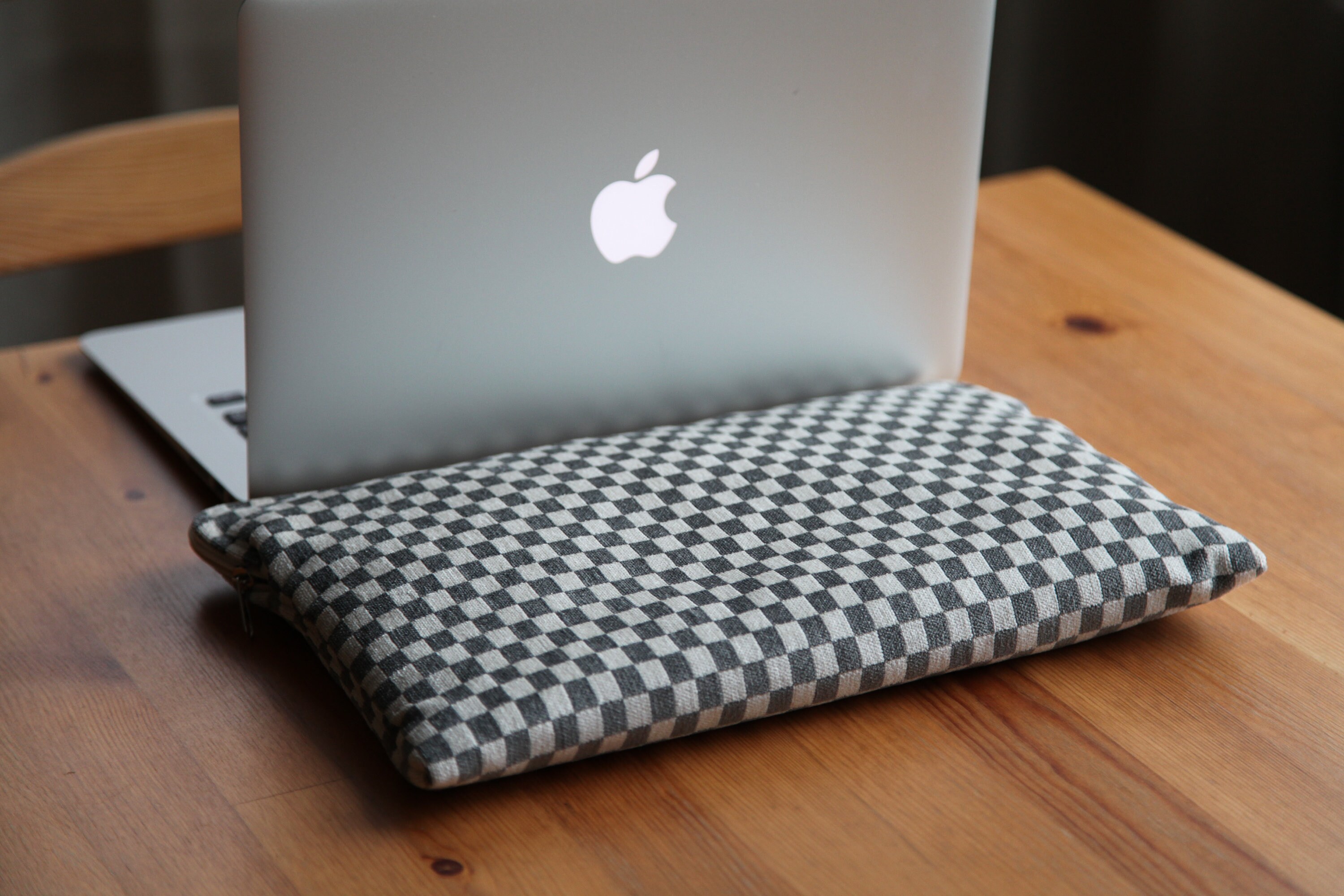 Grey Checker Padded Laptop Case 13 Inch 14 Inch 15 Inch - Etsy