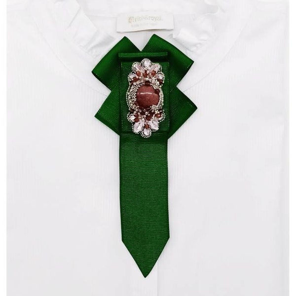Handgemachte Brosche, Damen Krawatte