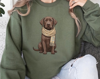 Chocolate Labrador Sweatshirt – Cute Labrador Mom Gift, Chocolate Lab Lovers Gift, Labrador Retriever Shirt