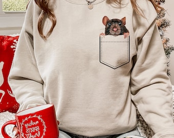 Moletom de rato, presente para amante de ratos, camiseta para mãe de rato, presente para dono de rato, camiseta para rato de estimação