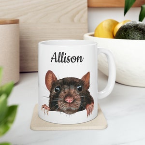 Personalized Rat Coffee Mug (11 oz) Rat Mom Gift Pet Rat Mug Rat Owner Gift