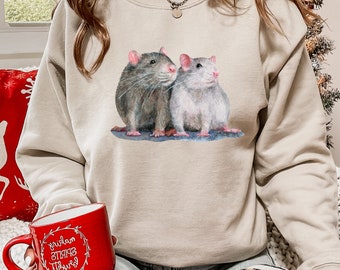 Moletom Mãe de Rato – Presente Fofo para Amantes de Ratos – Camiseta para Rato de Estimação – Roupa para Dono de Pequenos Animais de Estimação – Camiseta Confortável para Mãe de Rato