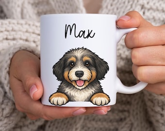 Personalized Bernedoodle Mug | Merle Bernedoodle Dog Coffee Mug | Bernedoodle Mom Gift