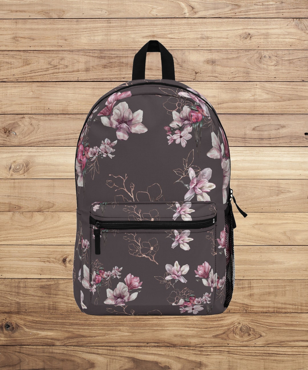Floral Vintage Rucksack Aesthetic Floral Bckpack Work Travel Laptop ...
