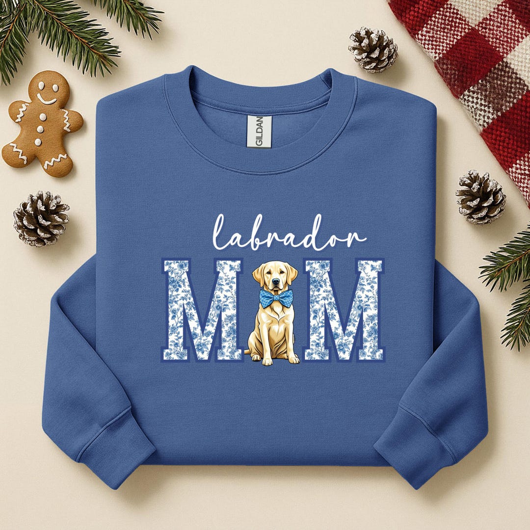 Toile Yellow Labrador Sweatshirt – Elegant Dog Mom Gift – Lab Lover ...