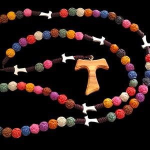 Franciscan Crown Rosary Decade Tau cross Beads  Tau cross rosary