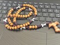 Tau cross rosary, St Francis rosary, simple handmade rosary product logo