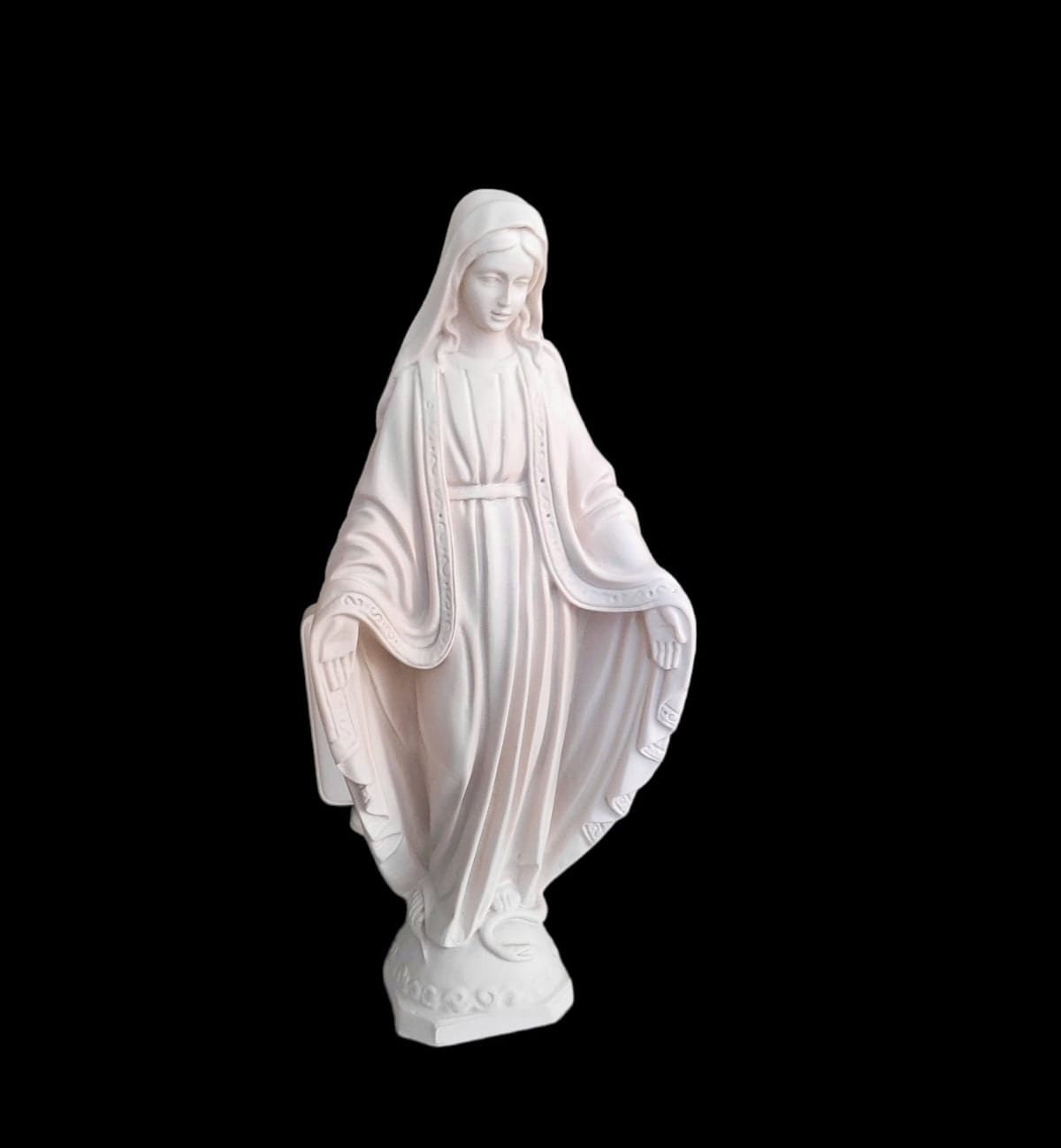 大理石のマリア様 聖母マリアの恵みの像：12インチの大理石粉末の聖母マリア像 - Etsy 日本