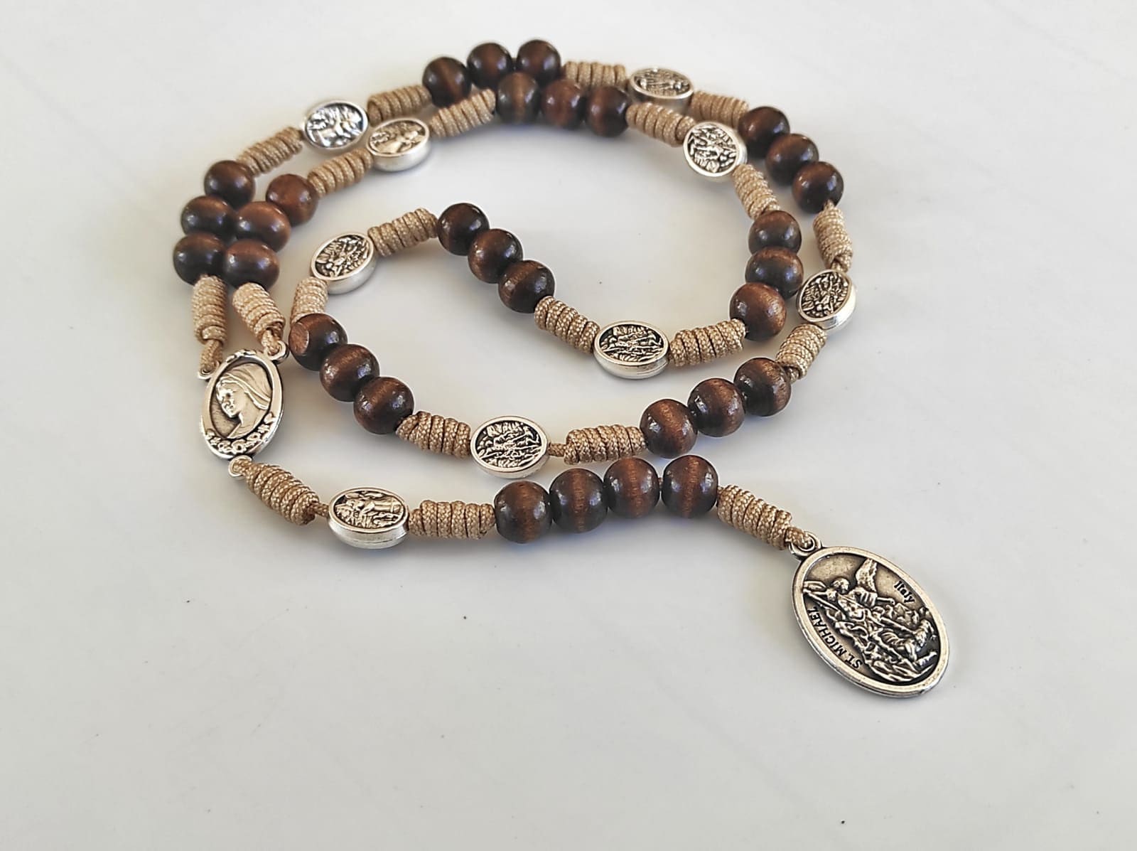 St Michael Chaplet - Crown of St Michael - St Michael Rosary - Police Officer Gift - Prayer Beads - Catholic Chaplet - Saint Michael medals