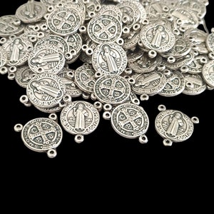 Wholesale Saint ST BENEDICT MEDALS wholesale center rosary  10, 20, 30 pcs, Holy medals, catholic medals Rosary Part