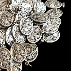Holy hart of Jesus Sacred Heart of Jesus Medals box  10, 20, 50 , 100 pcs Holy medals, catholic Medallas