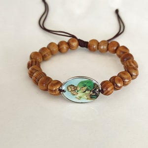 St Joseph bracelet rosary , Patron Saint jewelry, Catholic medals, Saint medals, Saint Joseph Virgin Mary Religious Gift for Men Women GIFT