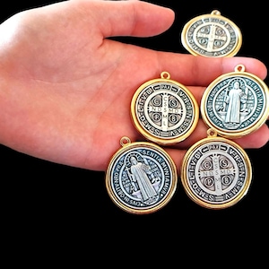 St Benedict medal, xl medal, San Benito, Saint Benedict medal, Christian medal